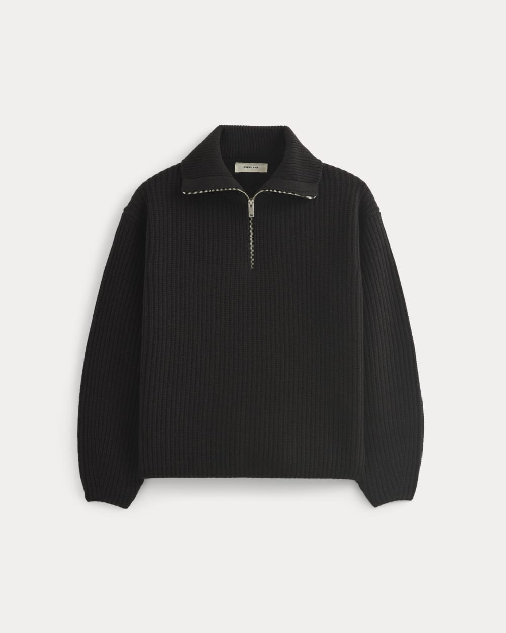 The Half-Zip Sweater in Luxe Merino | Black