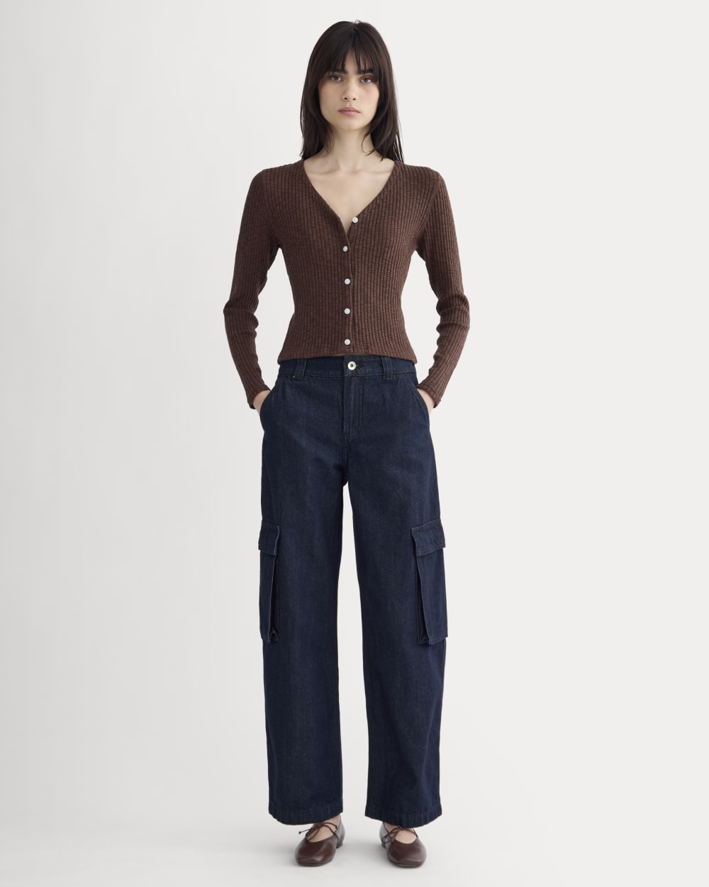 The Cozy Rib Cardigan | Dark Mahogany