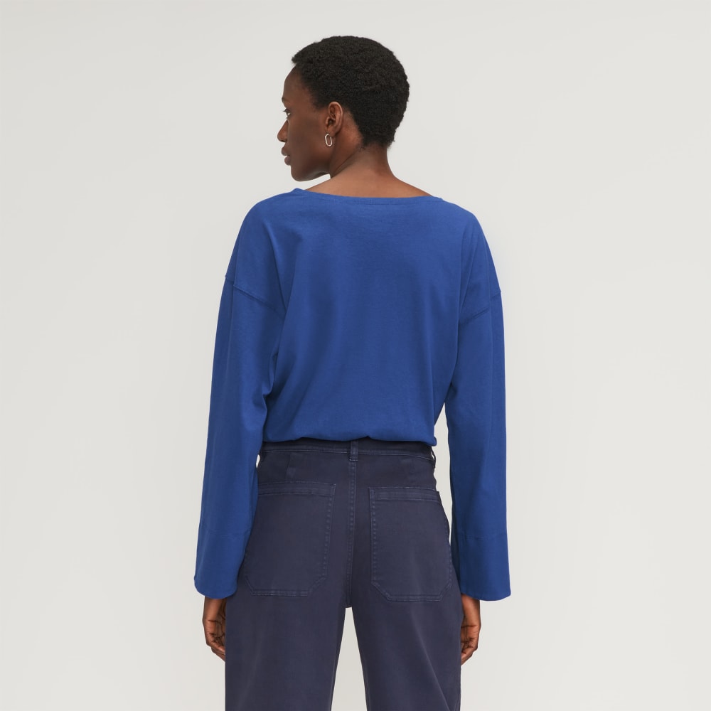 The Premium Weight Oversized Pocket Tee | Mazarine Blue