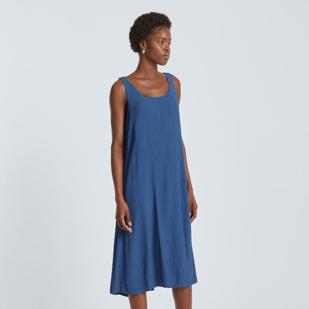 The Naia™ Ripple Tank Dress | Deep Blue