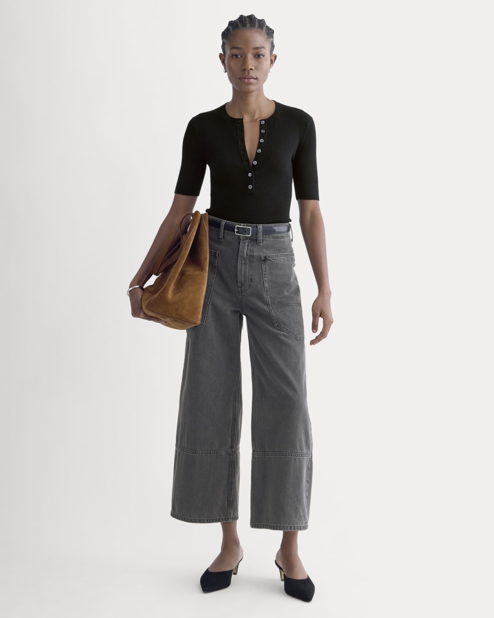 The Way-High® Gardener Cropped Jean | Washed Grey