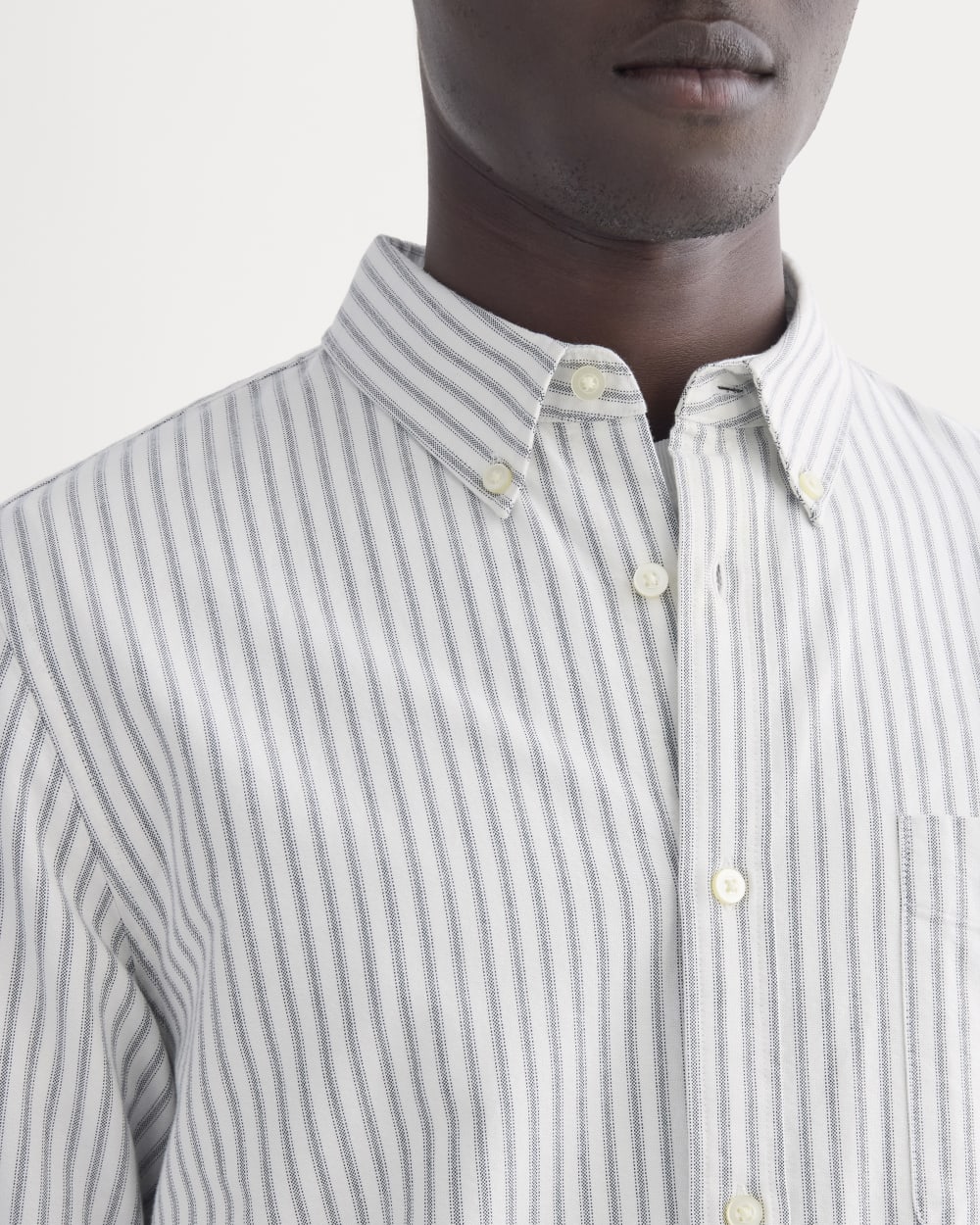 The Slim Oxford Shirt | Bone / Navy | Tall