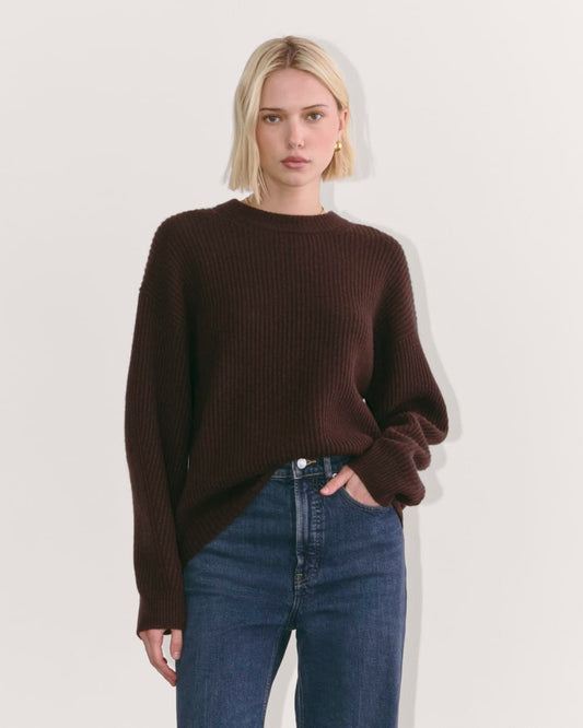 The Cocoon Crew in Wool Cashmere | Americano