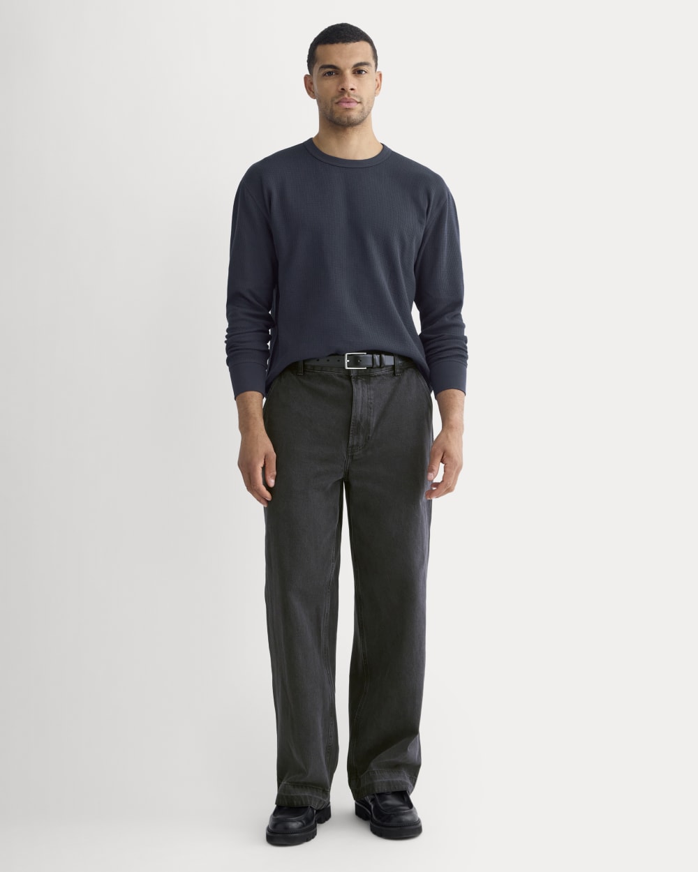 Thermal Crew in Cozy Waffle | Navy