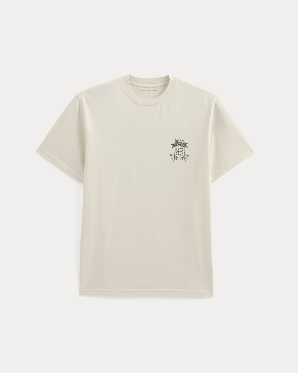Everlane x Peace and Quiet Crest Graphic Tee | Bone