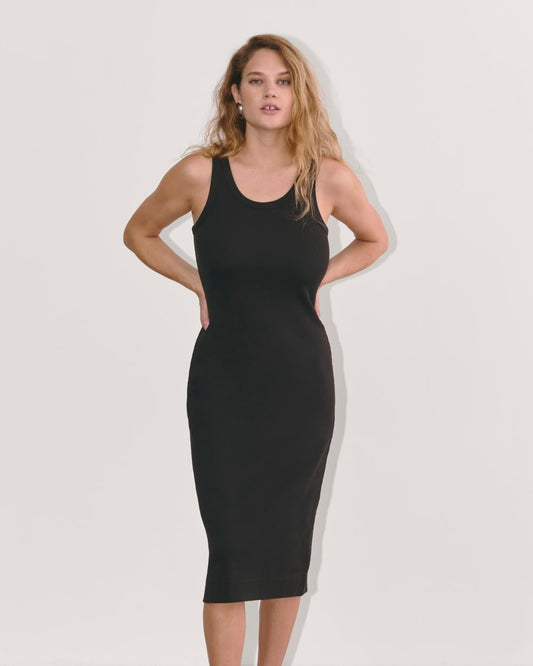 The ’90s Rib Dress | Black