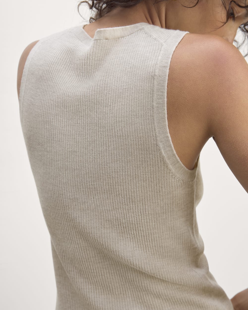 The Tank in Ultrasoft Merino | Heather Oatmeal