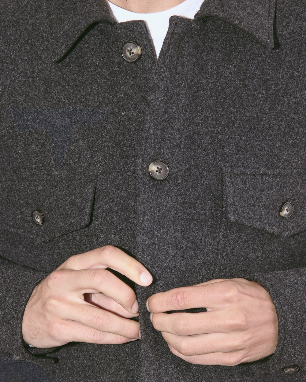 The Wool Overshirt | Heather Charcoal