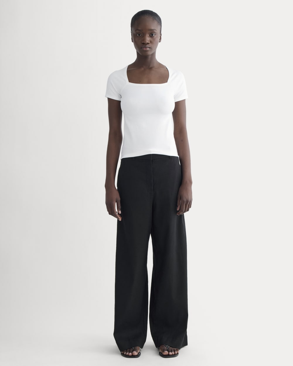 The Form Square-Neck Top | White