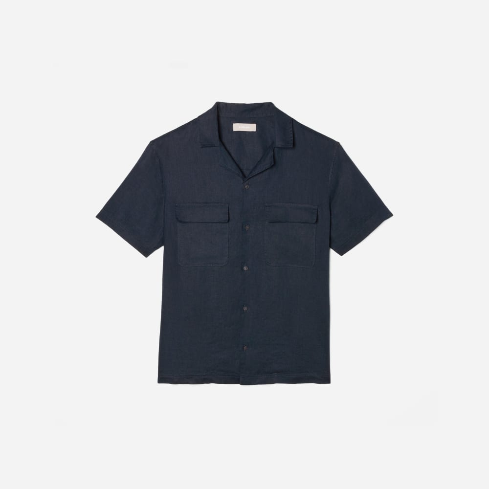 The Resort Shirt in Linen | Deep Navy