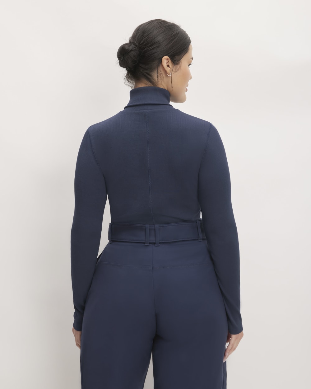 The Luxe Rib Turtleneck | Navy