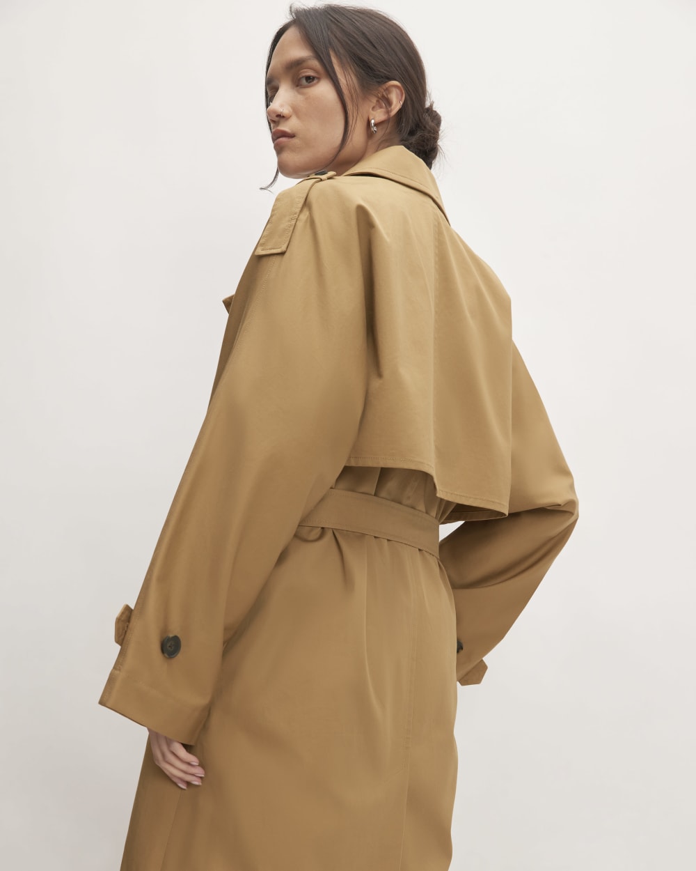 The Cotton Long Trench Coat | Toasted Coconut