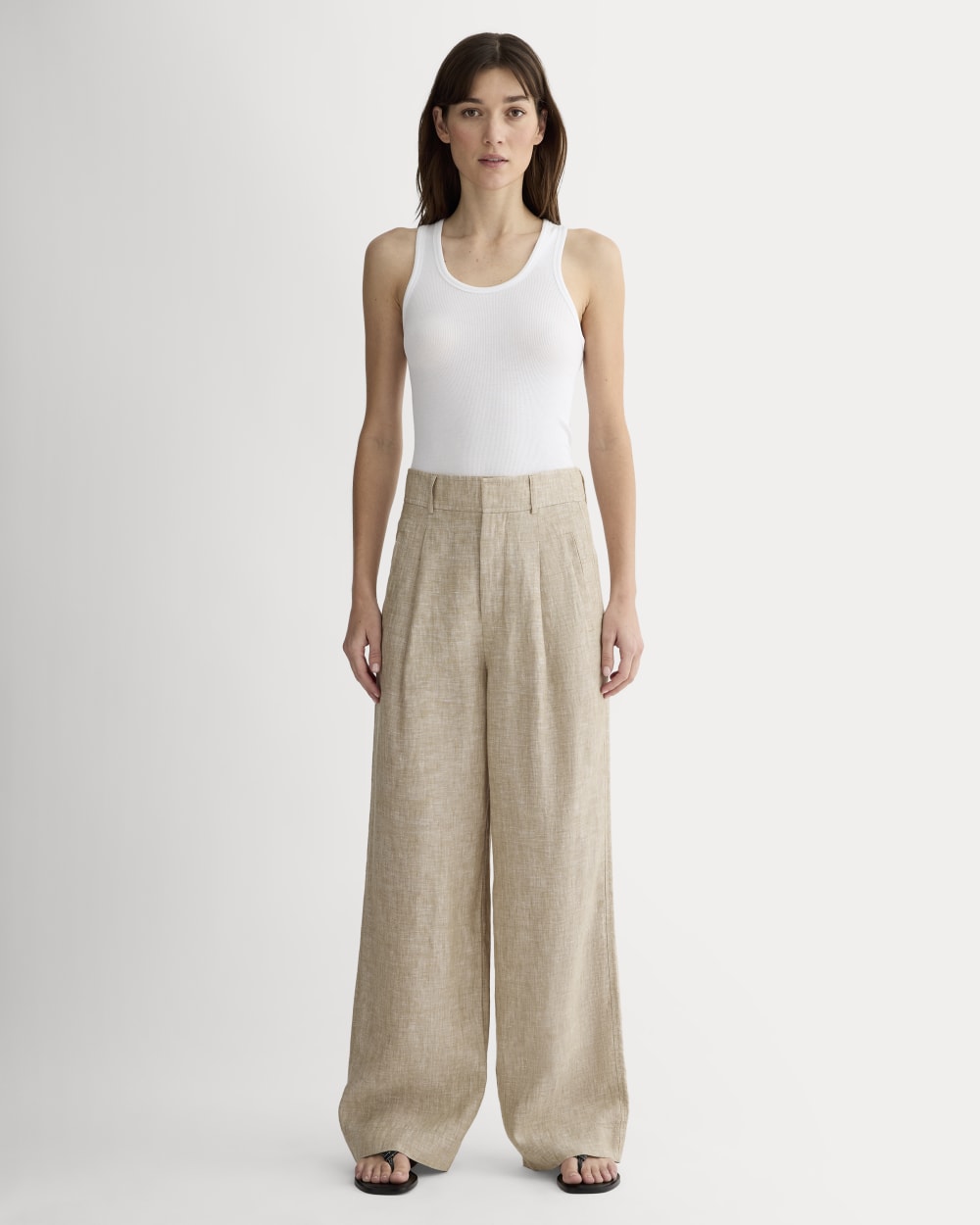 The Linen Way-High® Drape Pant  | Cornstalk Chambray