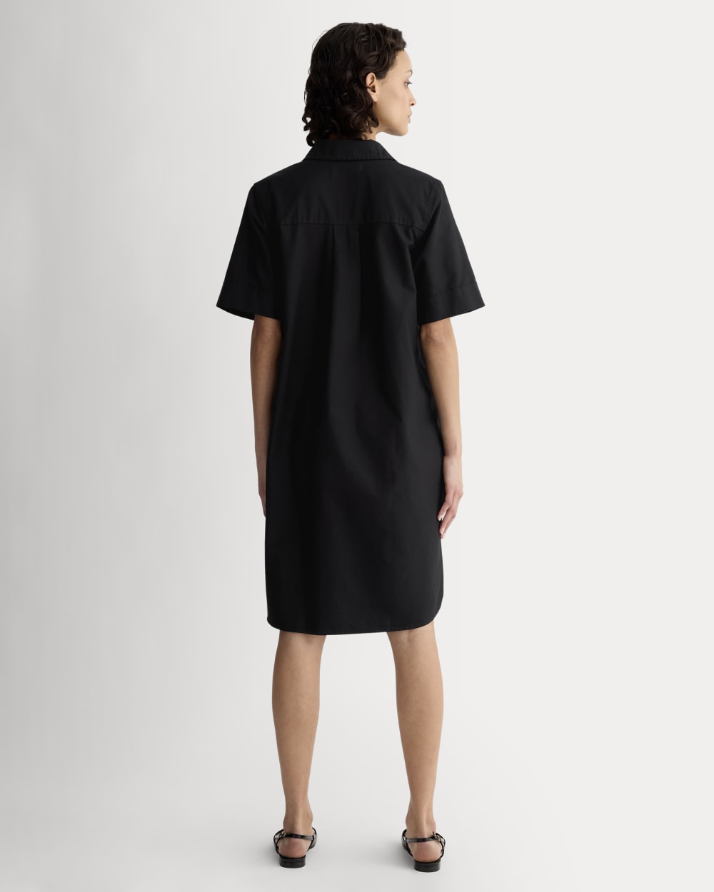 The Oxford Short-Sleeve Shirt Dress | Black