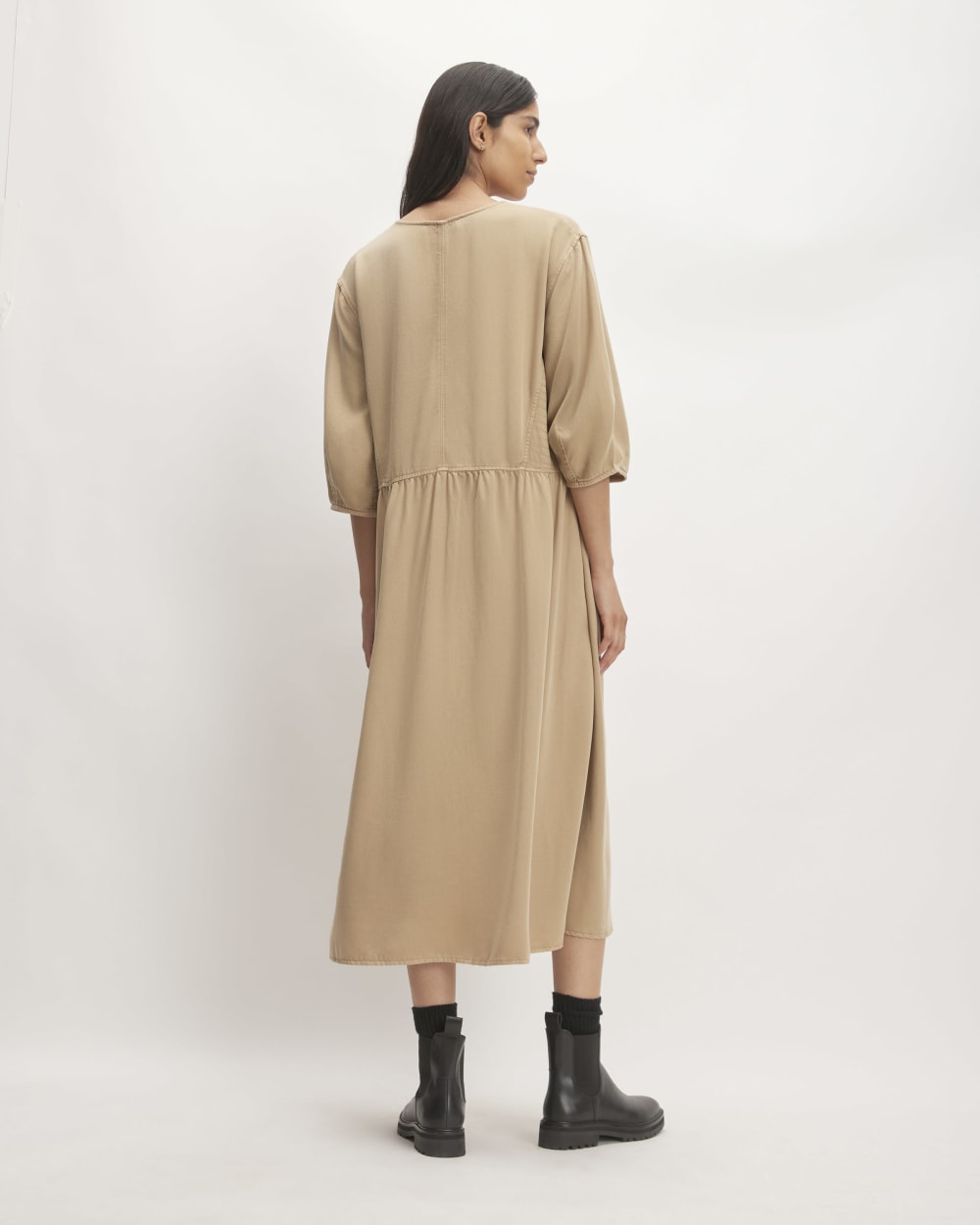 The TENCEL™ Puff-Sleeve Dress | Cornstalk