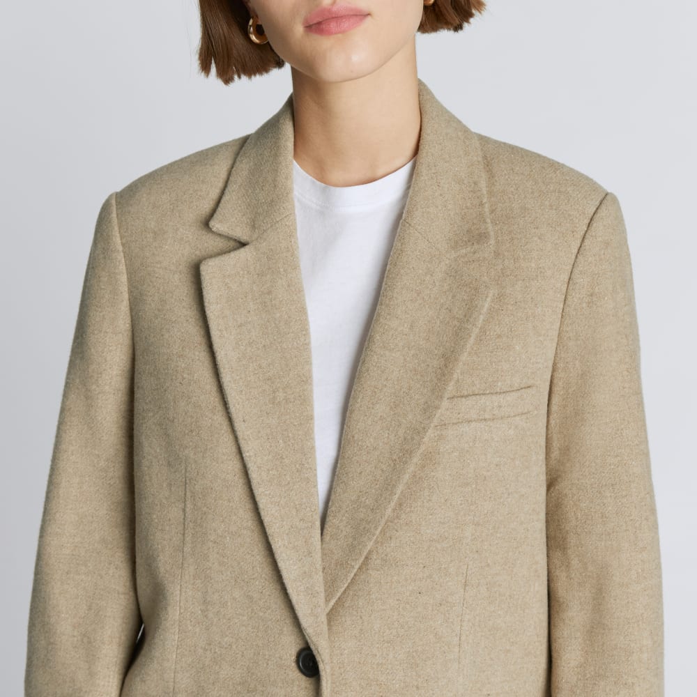 The Oversized Blazer in Wool | Toasted Tan