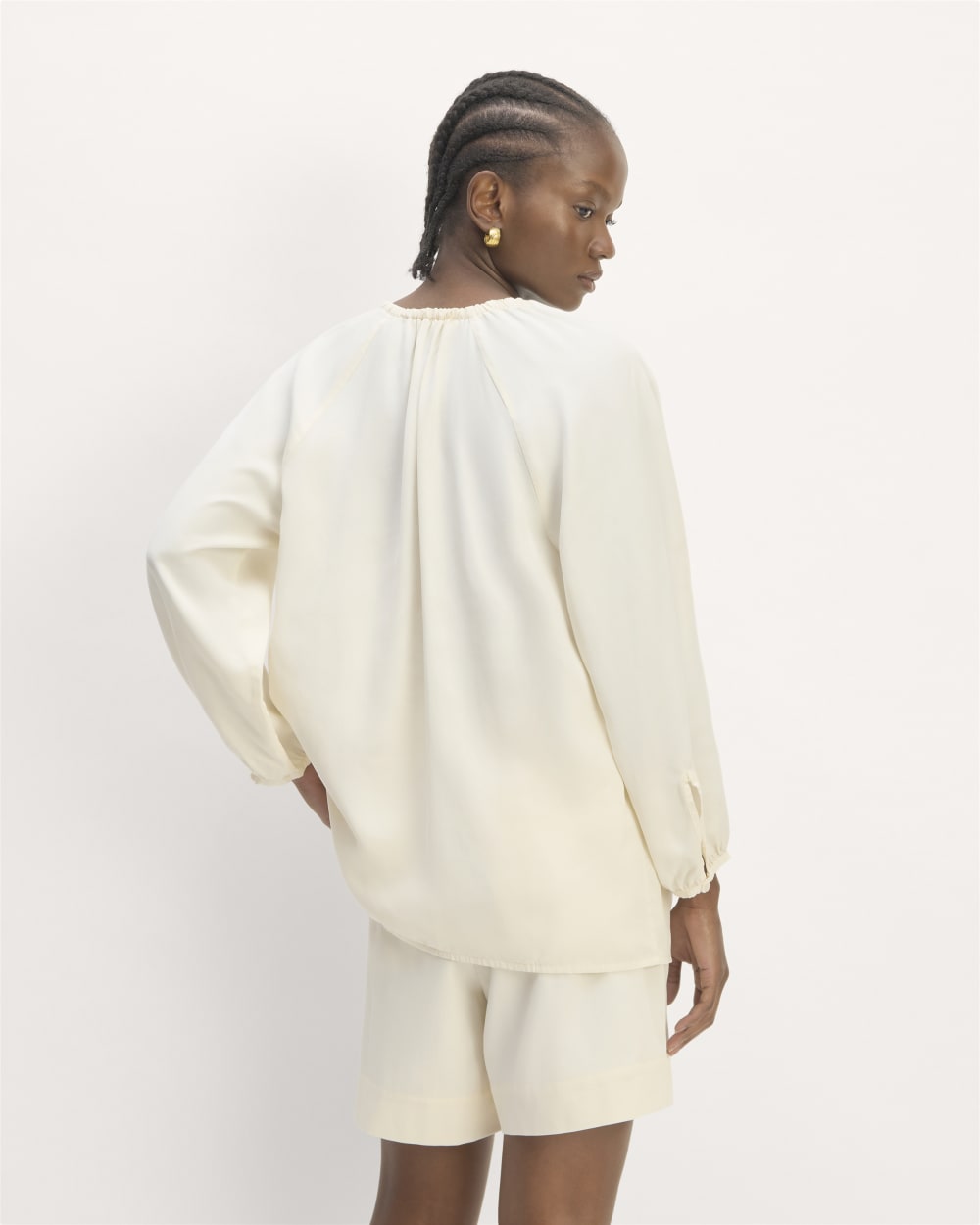 The Gathered Shirt in Butterlite | Bone