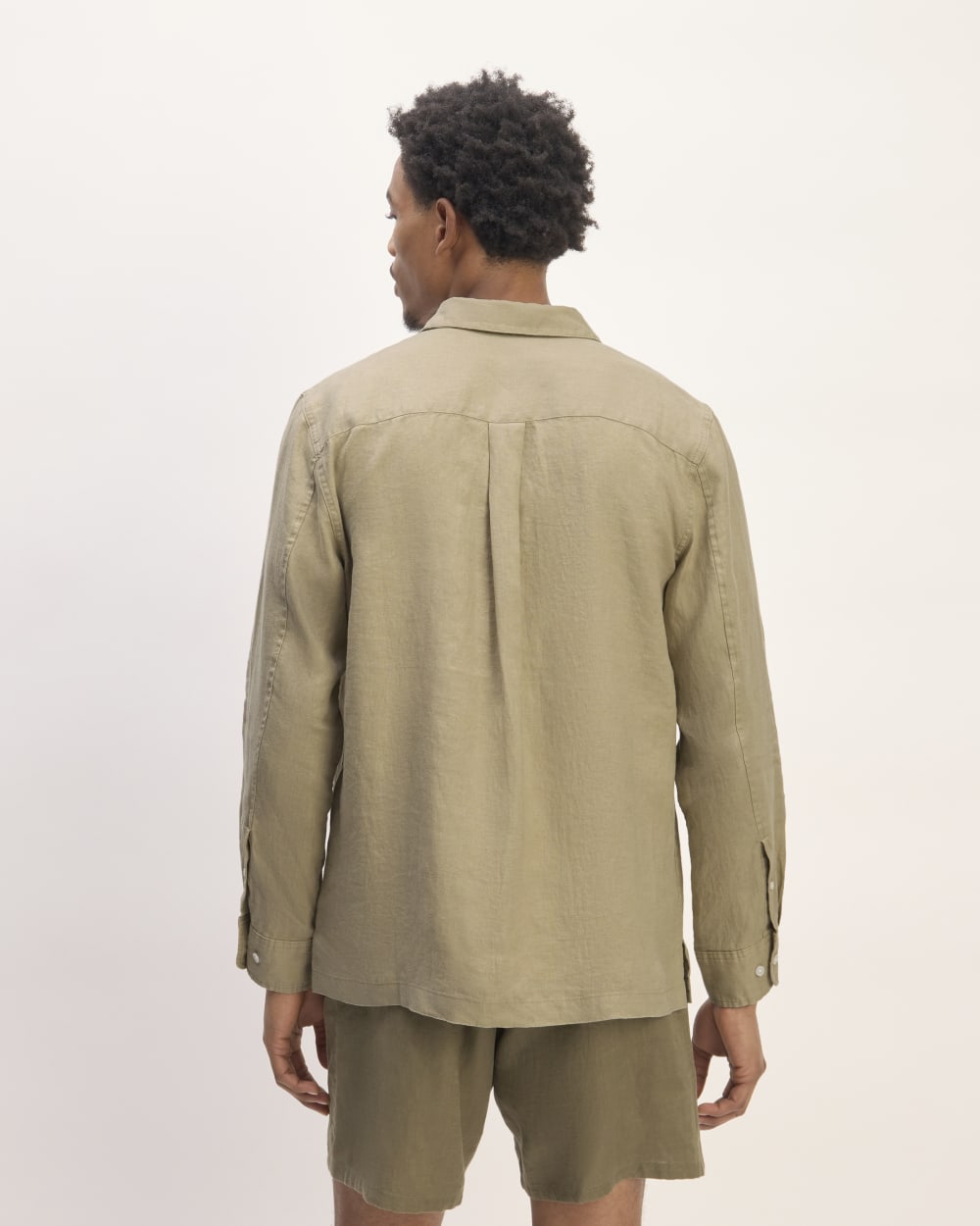 The Linen Straight Hem Shirt | Trench Coat Khaki