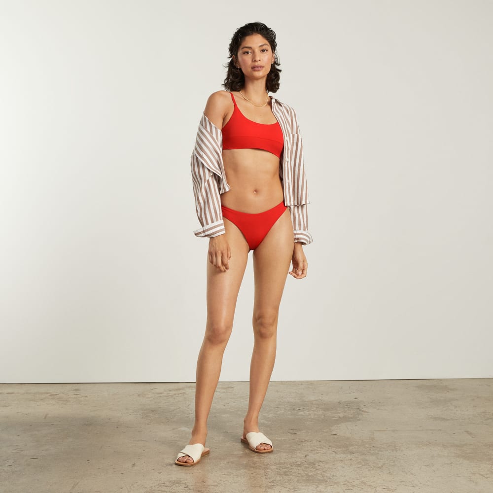The Scoop-Neck Bikini Top | Bright Red