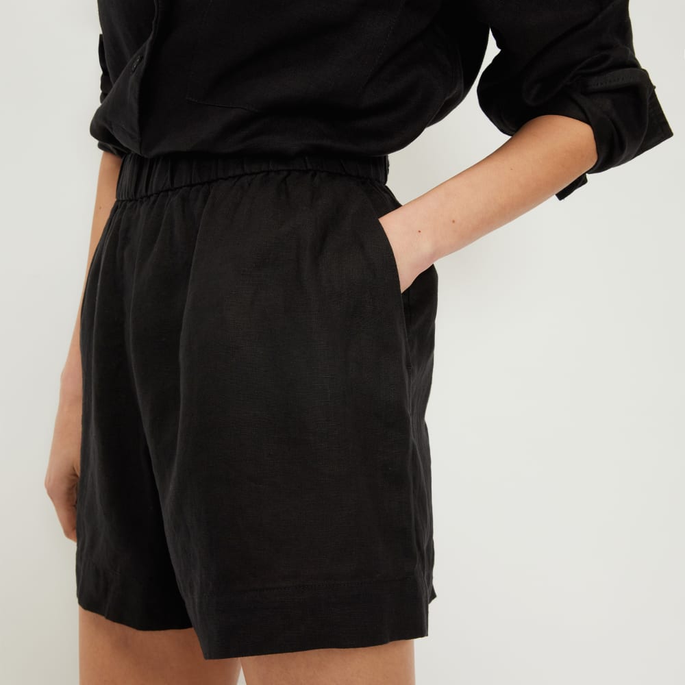 The Linen Boxer Short | Black