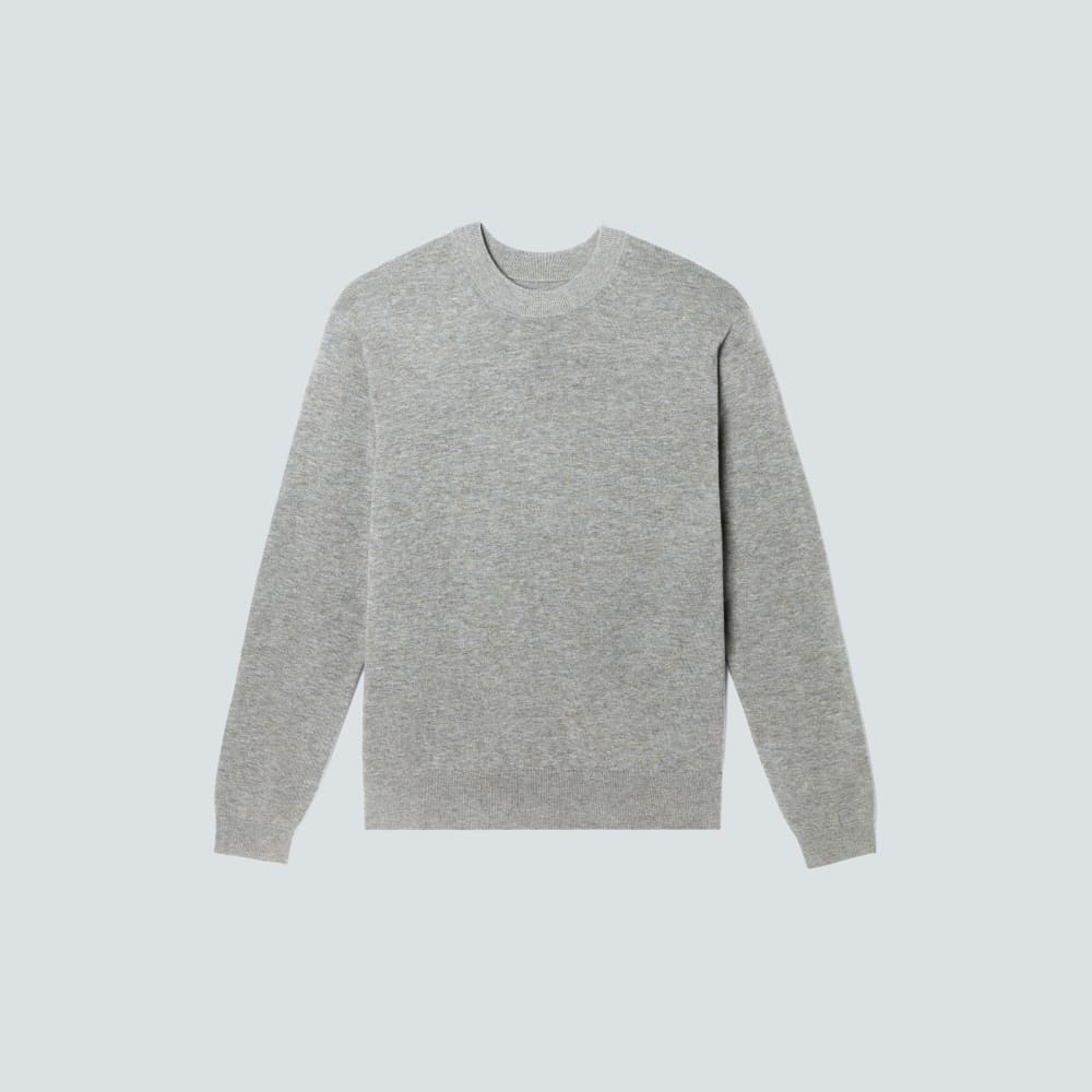 The Merino-Blend Crewneck Sweater |  Heathered Grey
