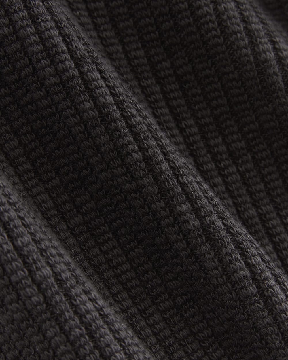 The Rib-Knit Henley Dress | Black