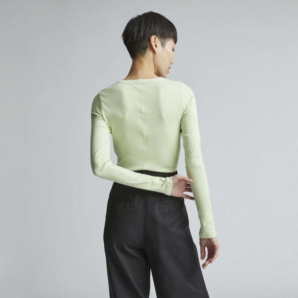 The Luxe Rib Henley | Seafoam Green