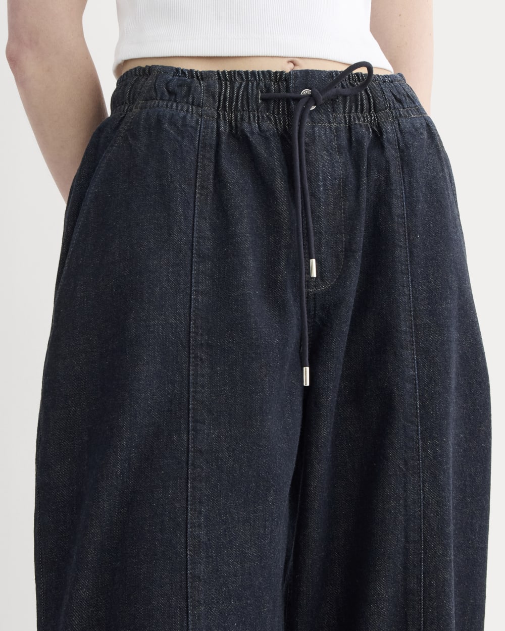The Drawstring Baggy Jean | Dark Indigo