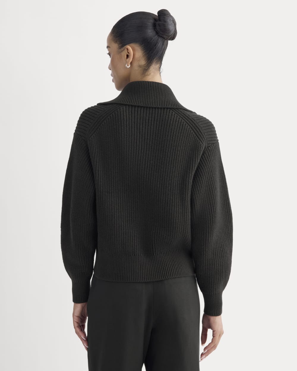The Full-Zip Sweater in Everyday Cotton | Black