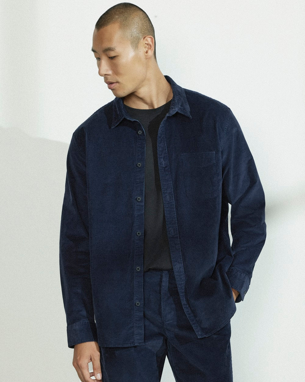 The Relaxed Corduroy Shirt  | Navy