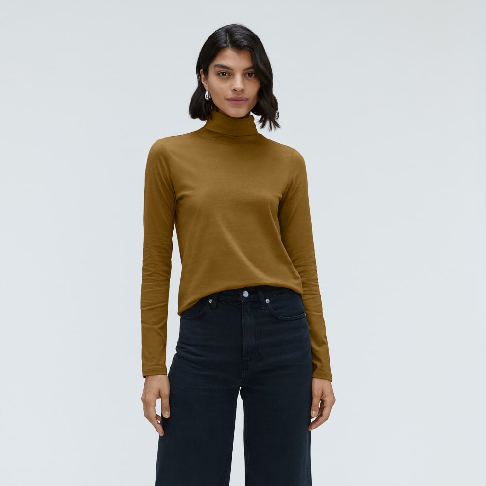 The Organic Cotton Turtleneck | Tapenade