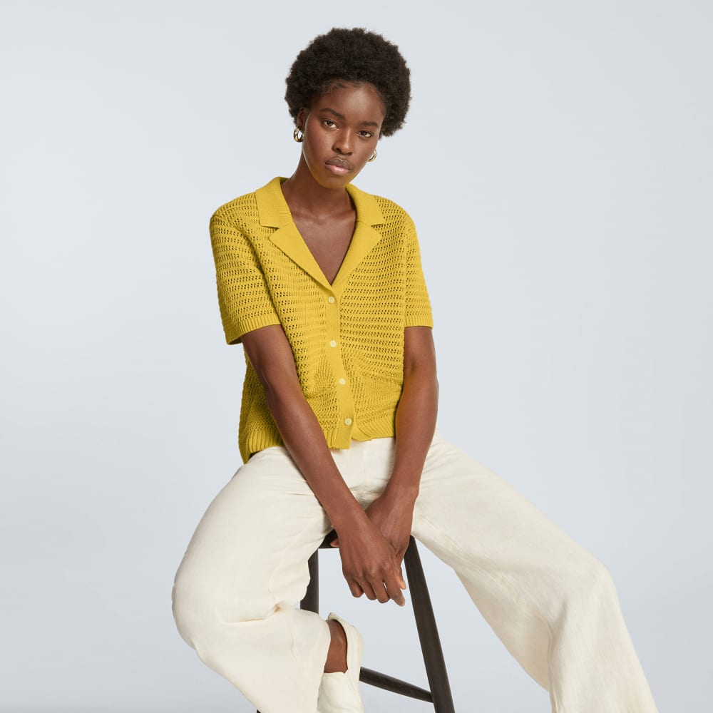 The Crochet Knit Polo | Super Lemon