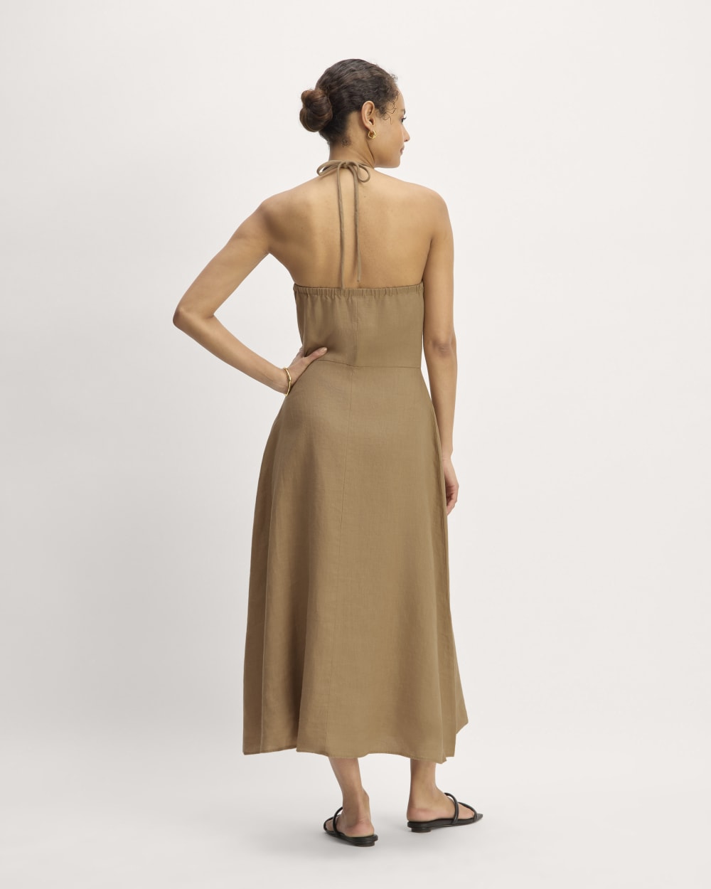 The Linen Halter-Neck Dress | Tiger's Eye
