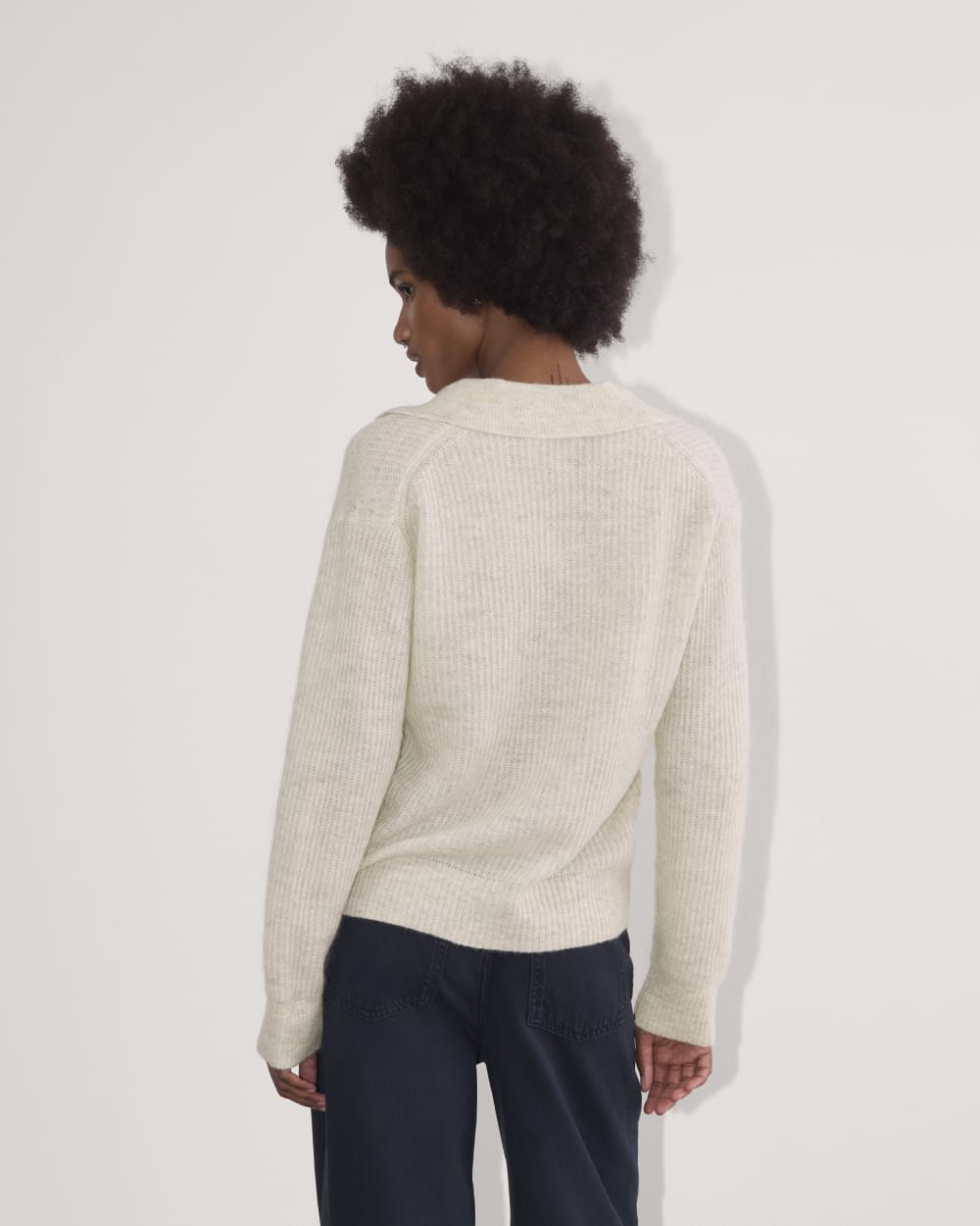 The Oversized Polo in Alpaca | Almond