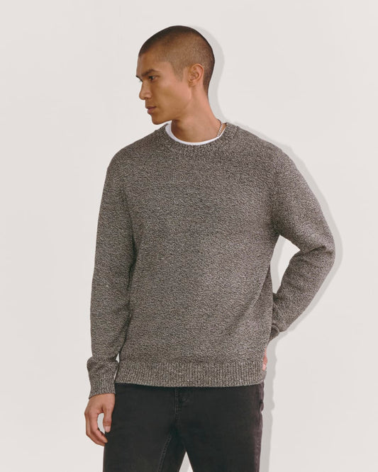 The Classic Sweater in Everyday Cotton | Canvas / Black Twist