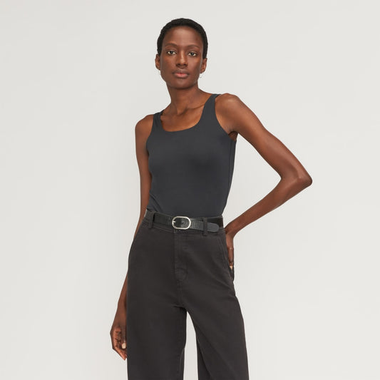The Supima® Sleeveless Top | Black