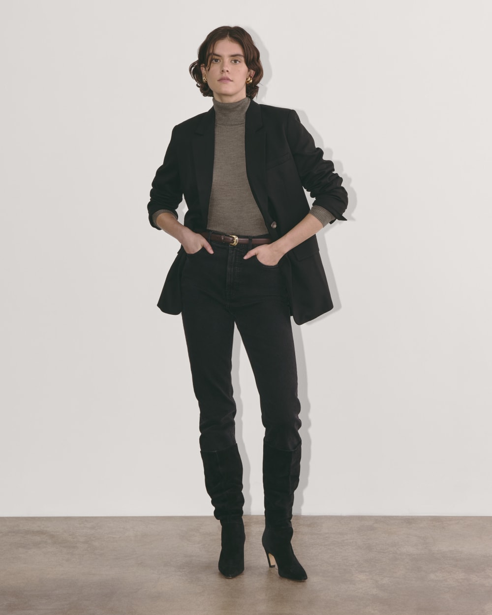 The Turtleneck in Ultrasoft Merino | Heather Cocoa