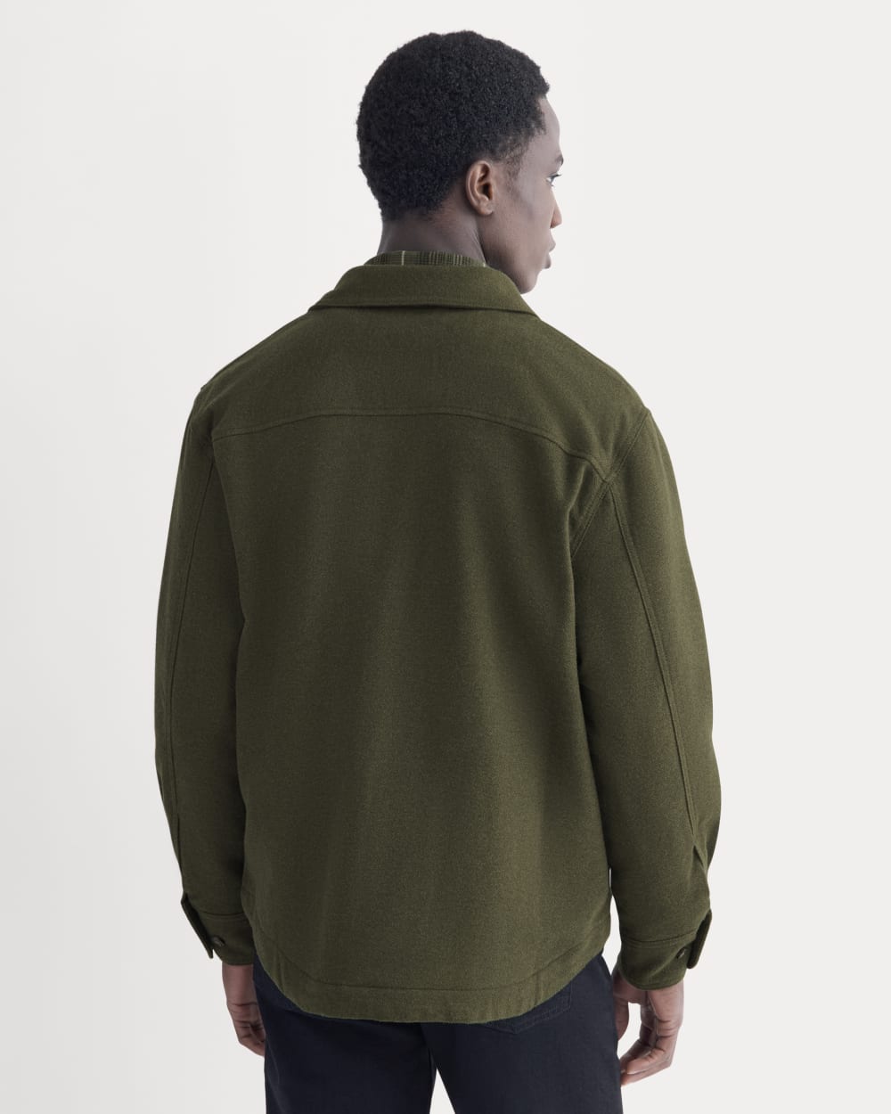 Heavyweight Waffle Twill Overshirt | Heathered Green